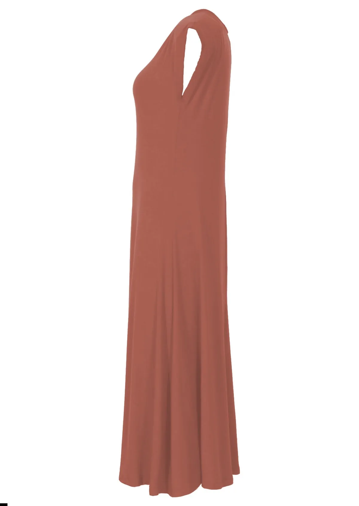 A-line Stretch Rayon Dress Dusty Rose