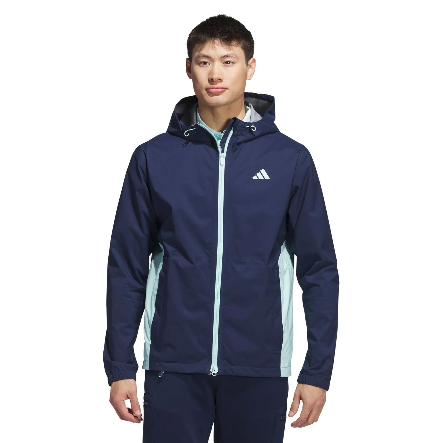 adidas Golf RAIN.RDY Full Zip Waterproof Jacket - Collegiate Navy