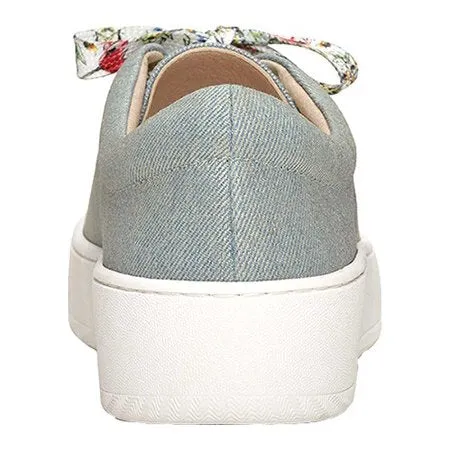 Aerosoles Women's Term Paper Sneakers Denim Fabric Low Top Platform Flat Lace Up