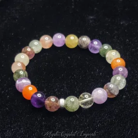 Amethyst-Rutilated Quartz Manifesting Bracelet