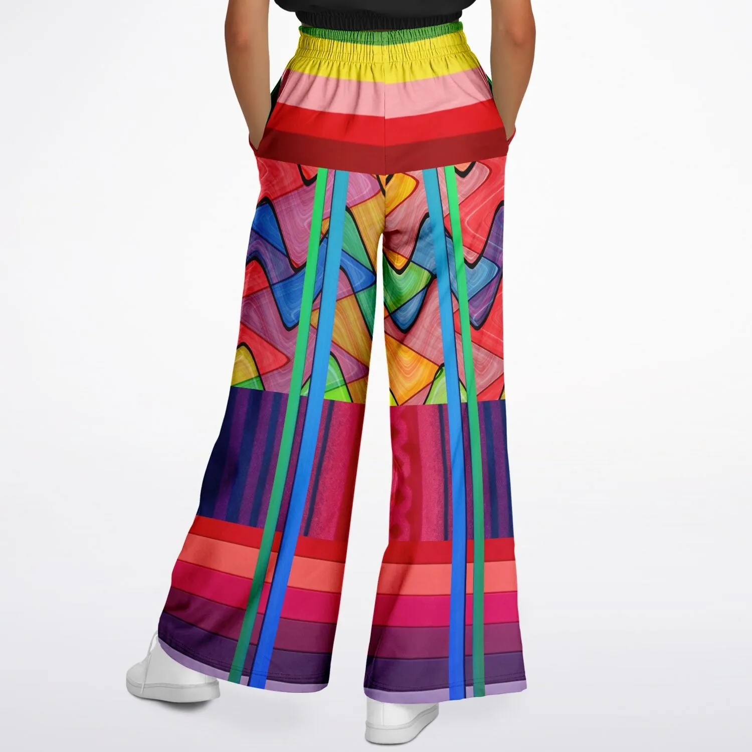 Atomic Rainbow Eco-Poly Stretchy Phat Bellbottoms