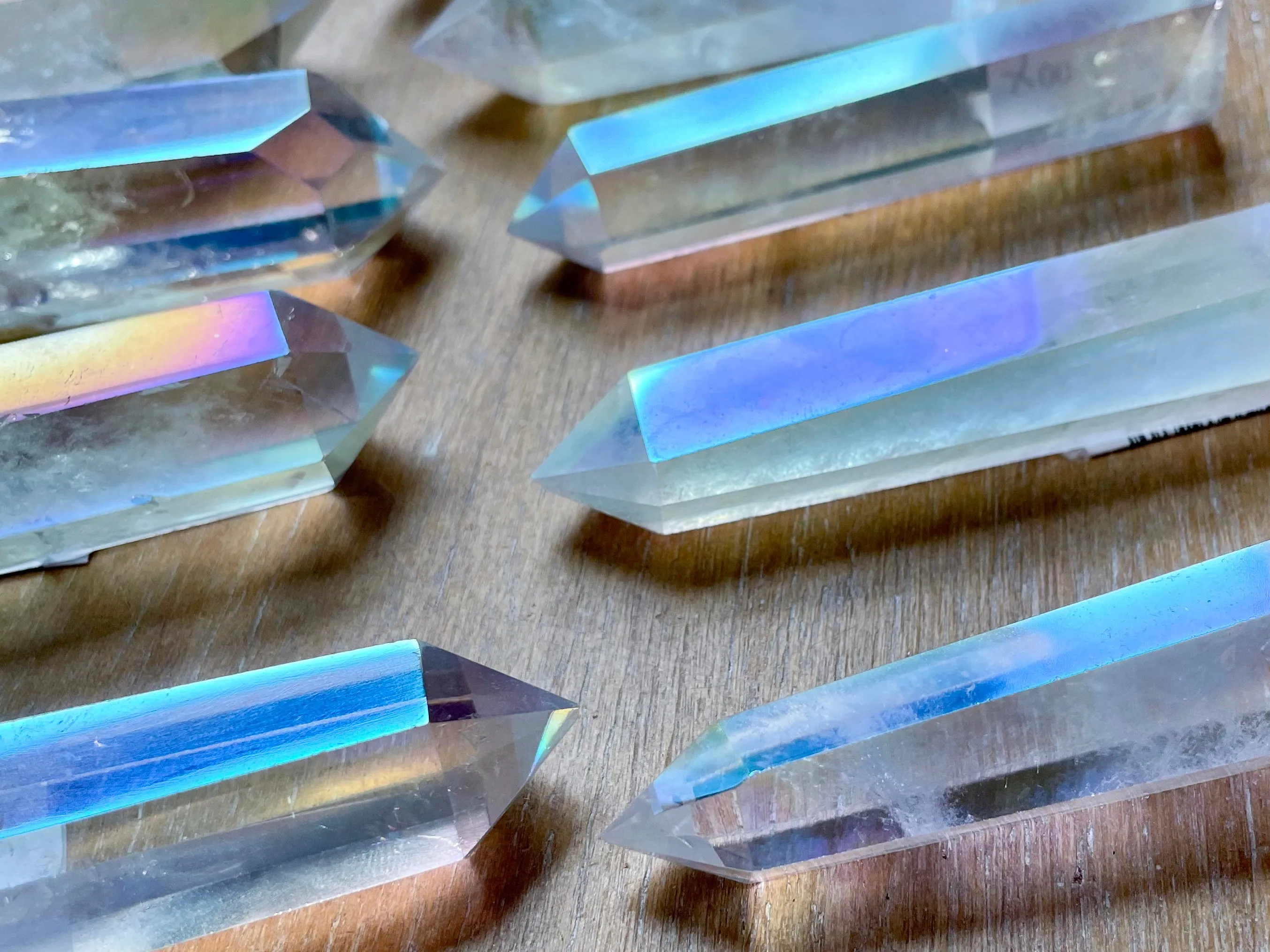 Aura Clear Quartz Points