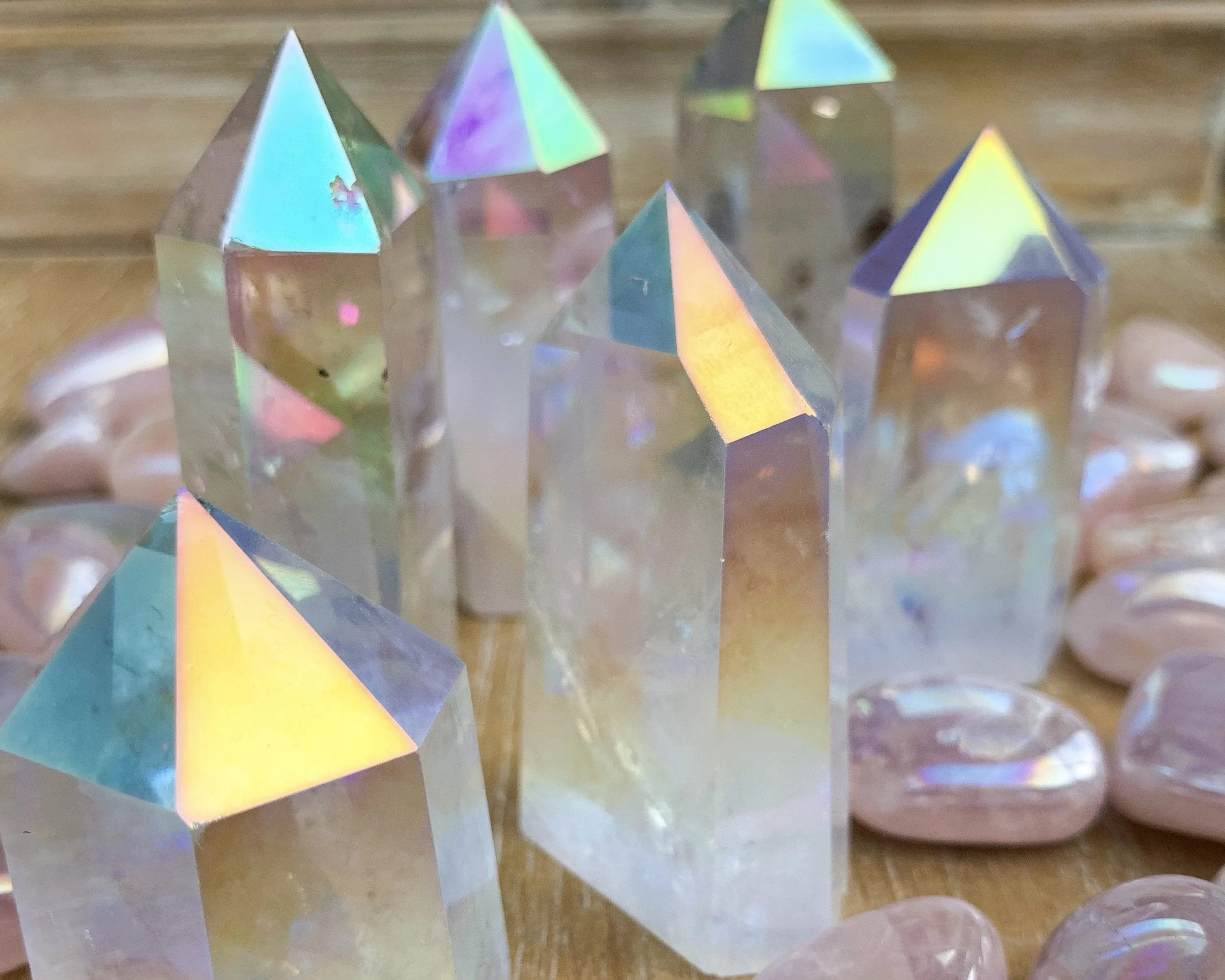 Aura Clear Quartz Points