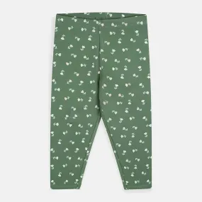 Baby C Green Flower LB Cut Legging 9042