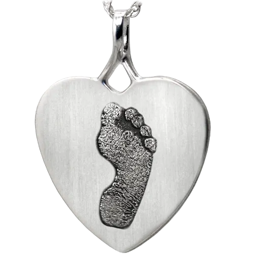 B&B Footprint/Handprint/Pawprint Heart Pendant