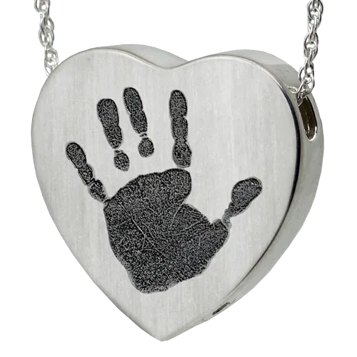 B&B Footprint/Handprint/Pawprint Heart Pendant