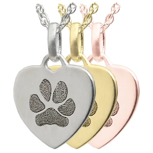 B&B Footprint/Handprint/Pawprint Heart Pendant