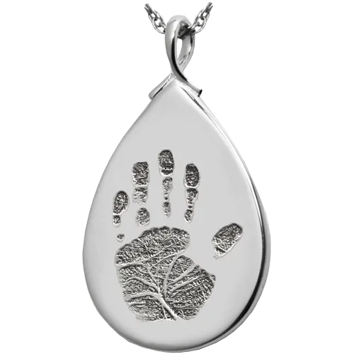 B&B Footprint/Handprint/Pawprint Teardrop Pendant