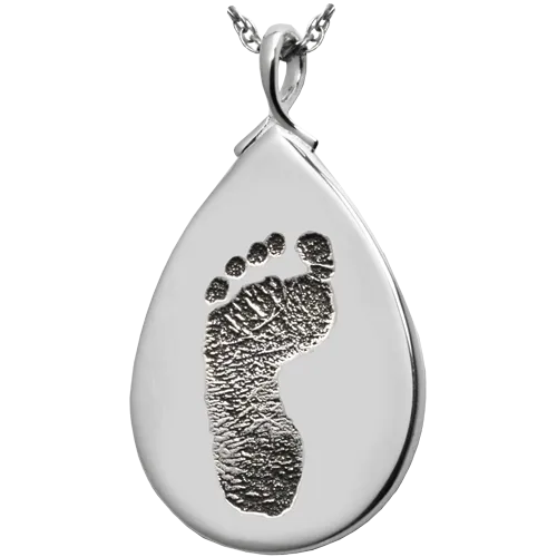 B&B Footprint/Handprint/Pawprint Teardrop Pendant