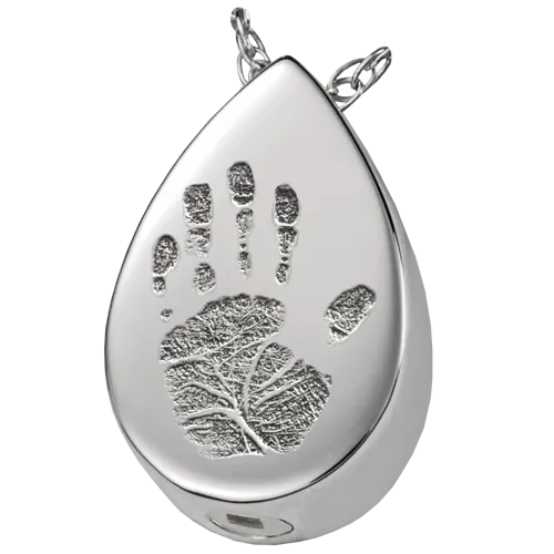 B&B Footprint/Handprint/Pawprint Teardrop Pendant