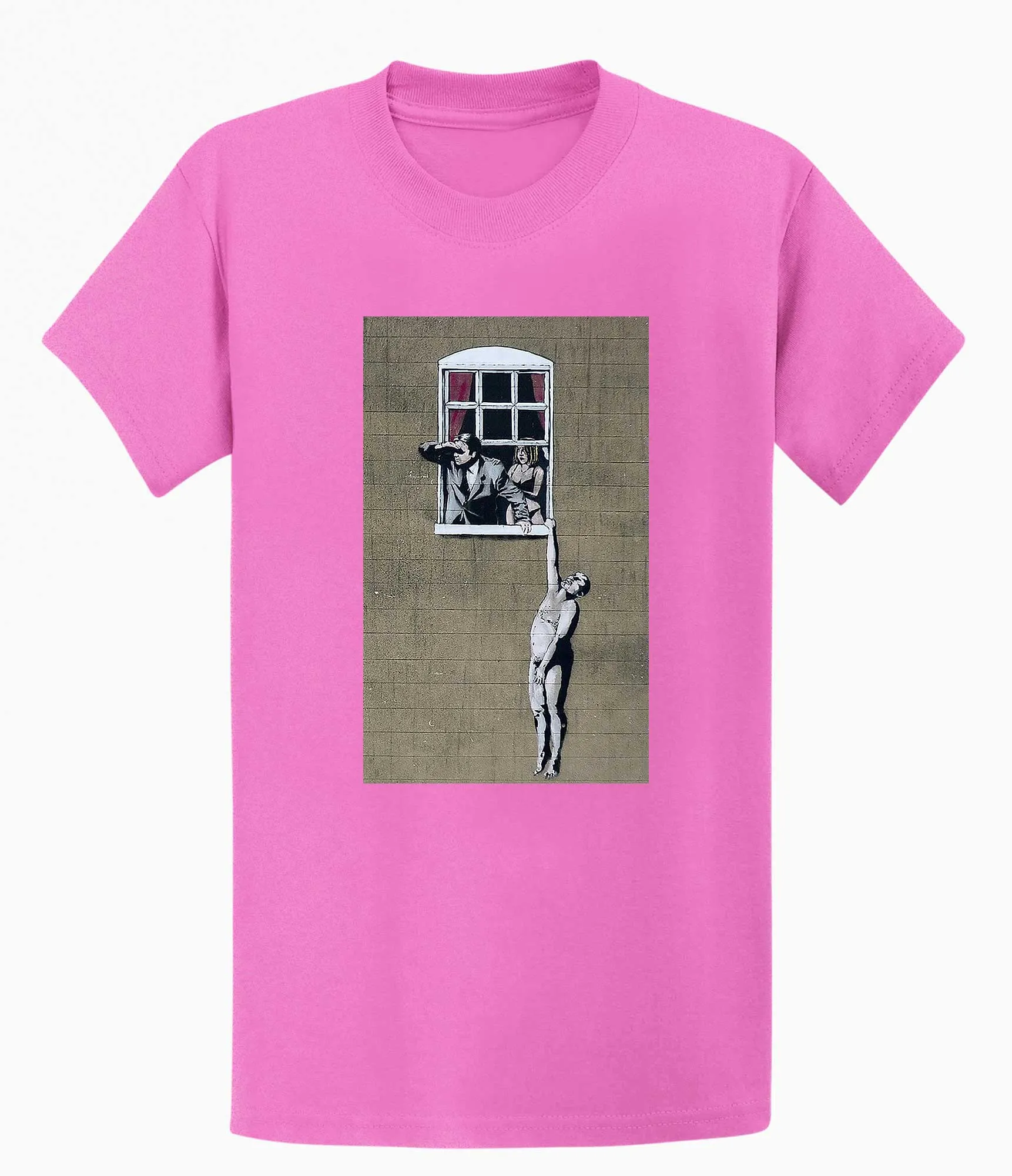 Banksy Men's T-shirt - Naked Man Hanging