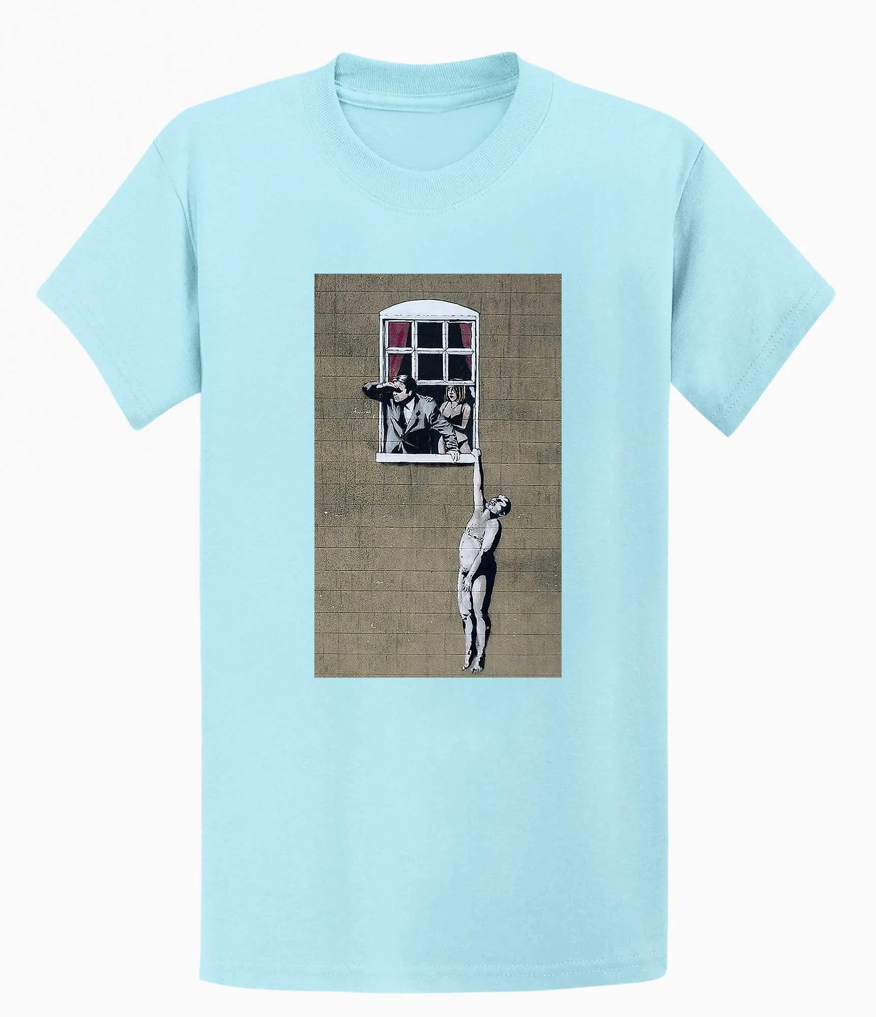 Banksy Men's T-shirt - Naked Man Hanging