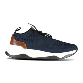 BERLUTI SHADOW KNIT TRAINERS NAVY BLUE