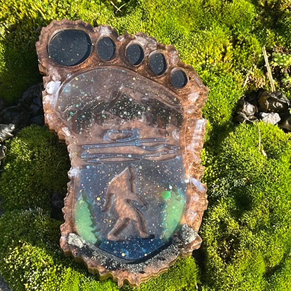 Bigfoot (Sasquatch / Yeti) Orgonite Coasters ~Infused with crystals and metals~ Great for gifting and meditation