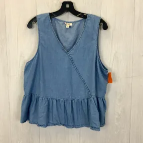 Blue Denim Top Sleeveless Ana, Size Xl