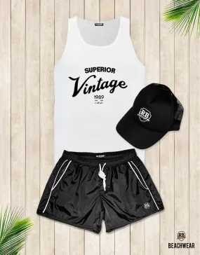 Bundle 3 - Black Beach Shorts   Black Hat   Tank Top MD934