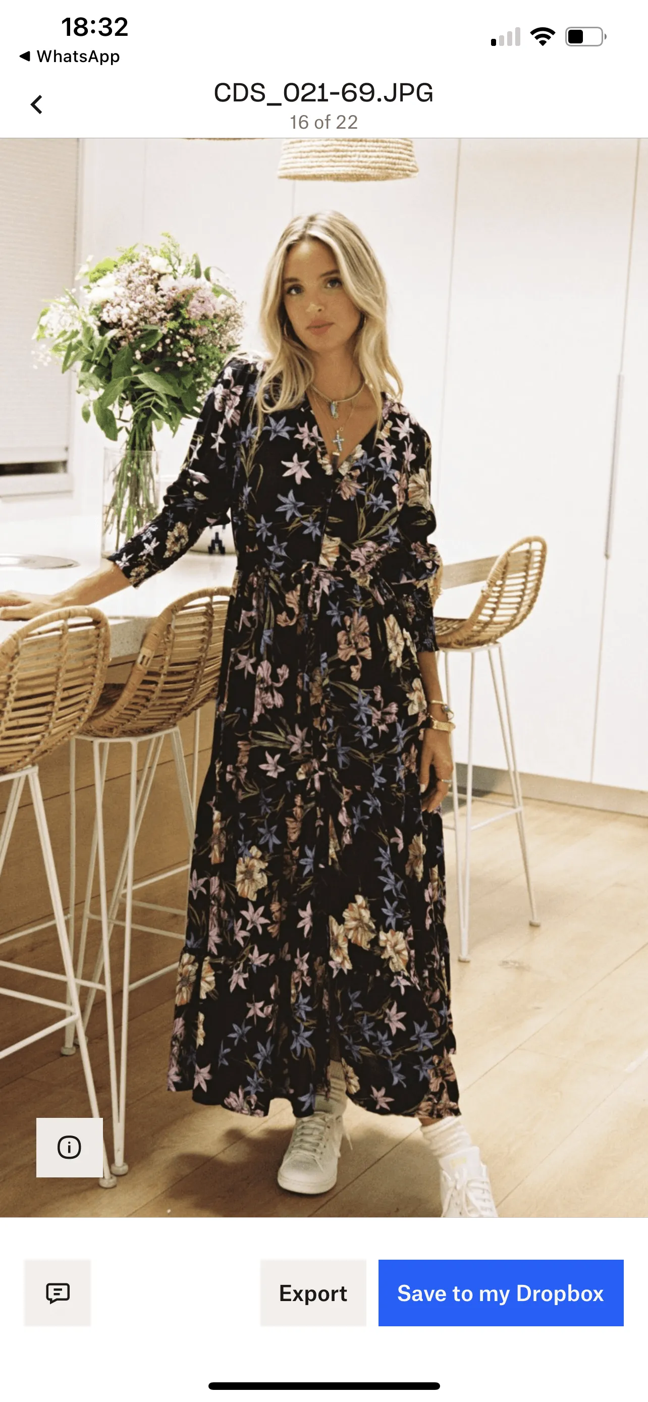 CALATHEA PRINT STEPHANIE MAXI DRESS