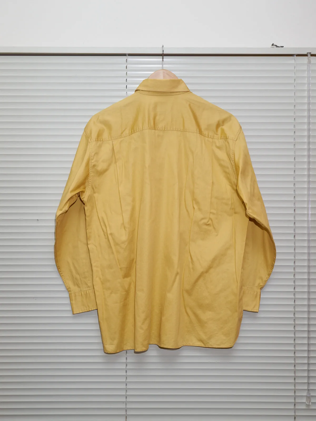 CC Kansai Yamamoto 1990s yellow cotton logo reflector patch shirt - mens M S