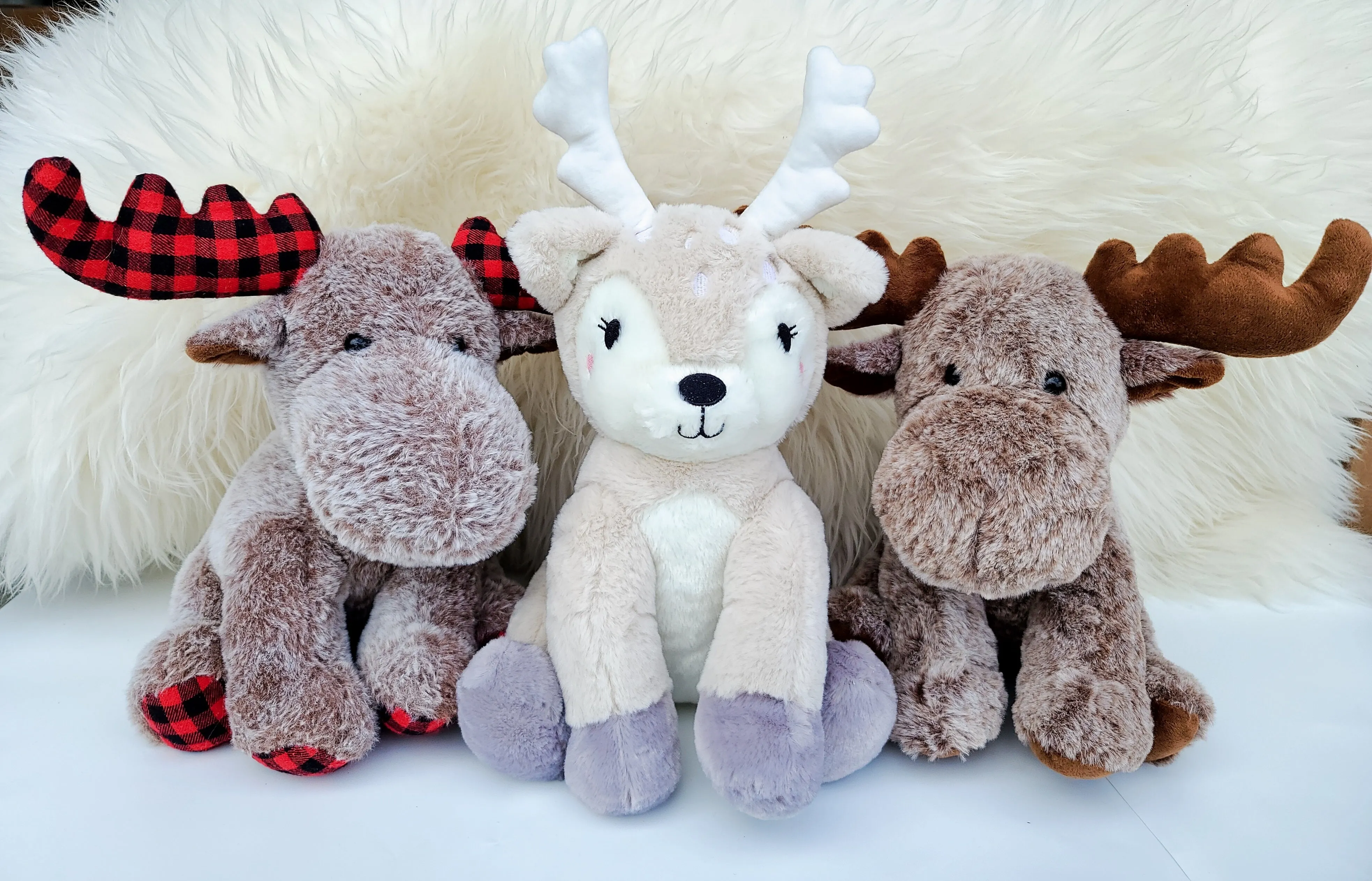 Christmas PLAID Moose Plush - PRE-ORDER