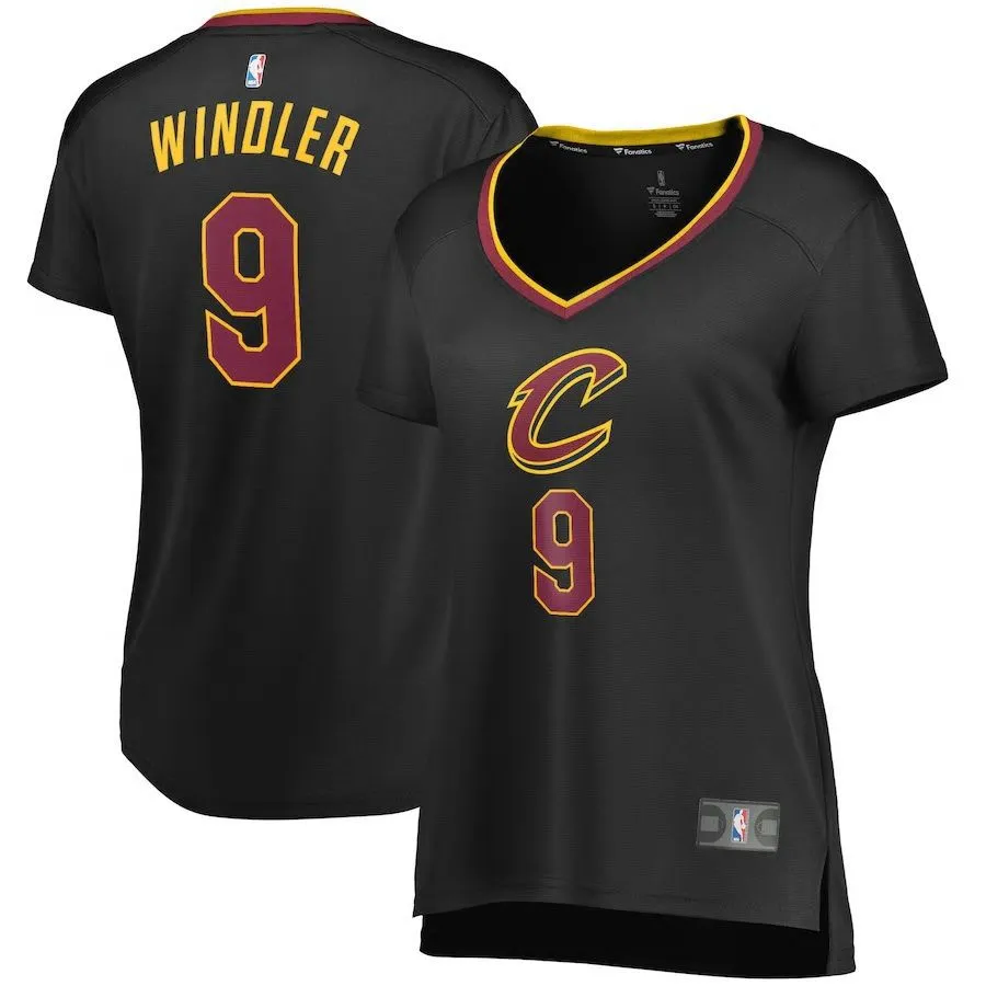 Cleveland Cavaliers Dylan Windler Fanatics Branded Replica Fast Break Statement Jersey Womens - Black | Ireland N6099M9