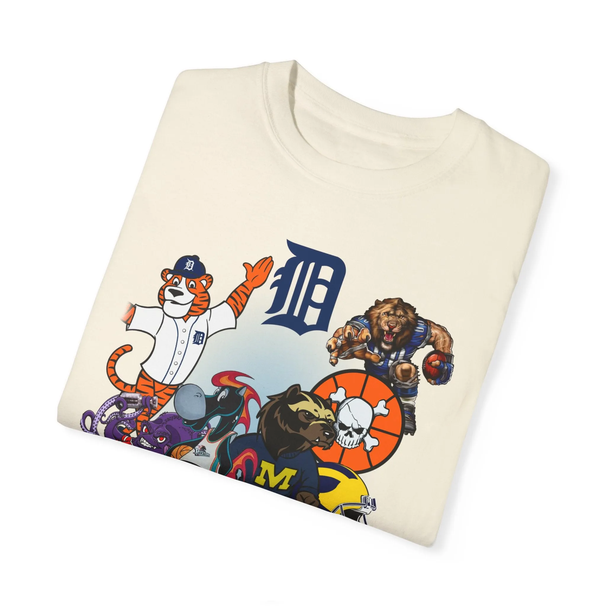 Detroit Mascots Tee Blue