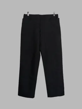 Dirk Bikkembergs 1990s 2000s black polyester canvas tapered trousers