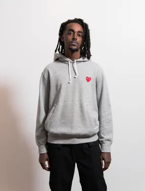 Emblem Pullover Hoodie Grey/Red T170