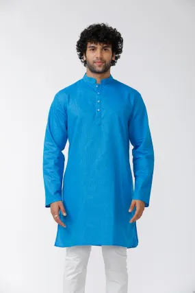 Exotic - Dark Blue Long Kurta For Mens | Uathaym