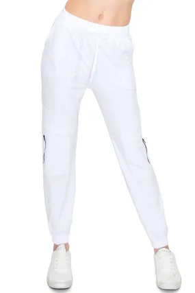 Fleece Jogger Track Pants - Soft Winter Stretch Zipper Sweatpants