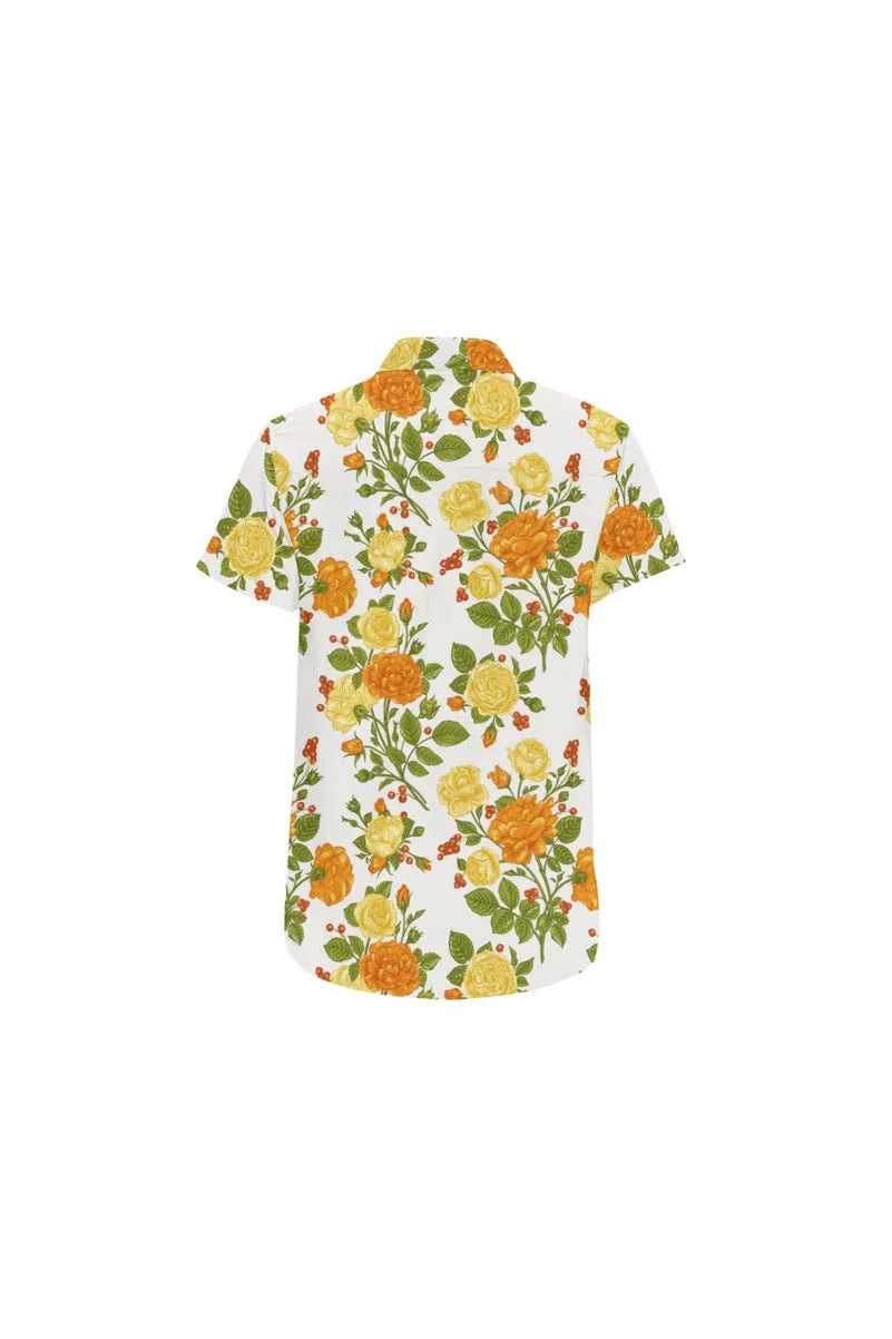 Floral Fellow Men's All Over Print Short Sleeve Shirt (Model T53)