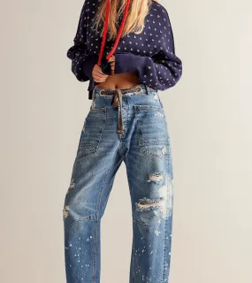 Free People Moxie Pull On Barrel Leg