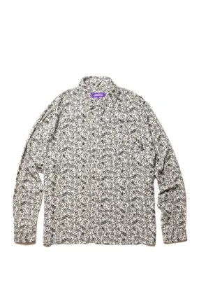 FUCKING AWESOME FLOWER FACE L/S BUTTON UP SHIRT IVORY