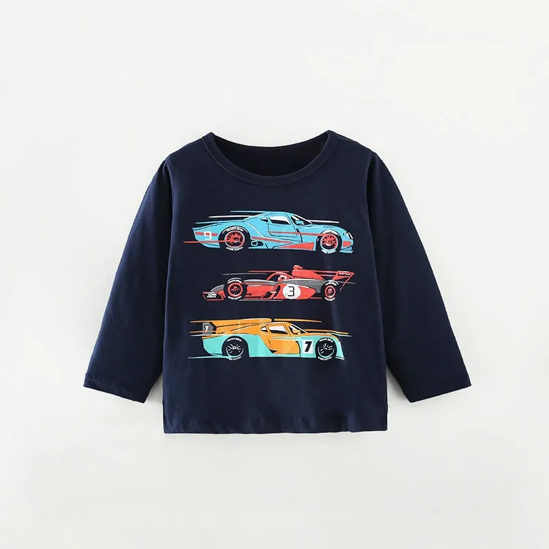 Full Sleeve Cars Printed Boys Sweatshirt