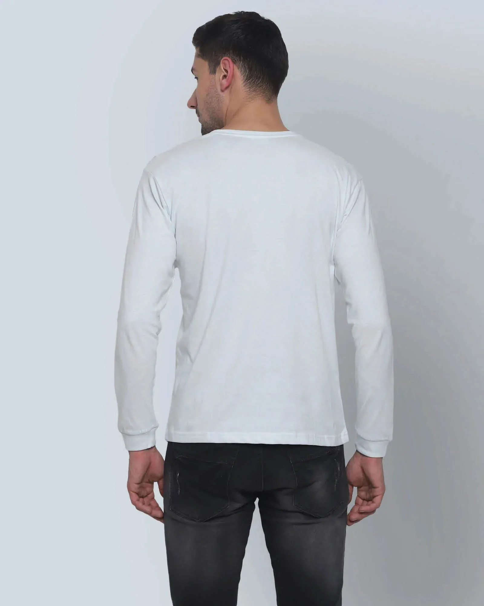 Full Sleeves Crew Neck: Morning Mist