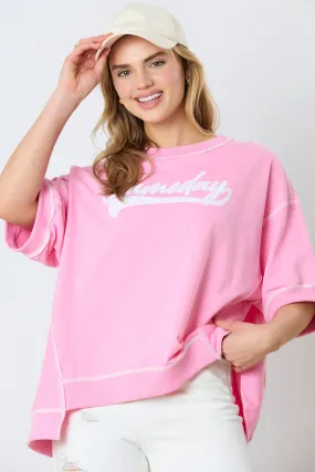 Gameday Light Pink French Terry Top