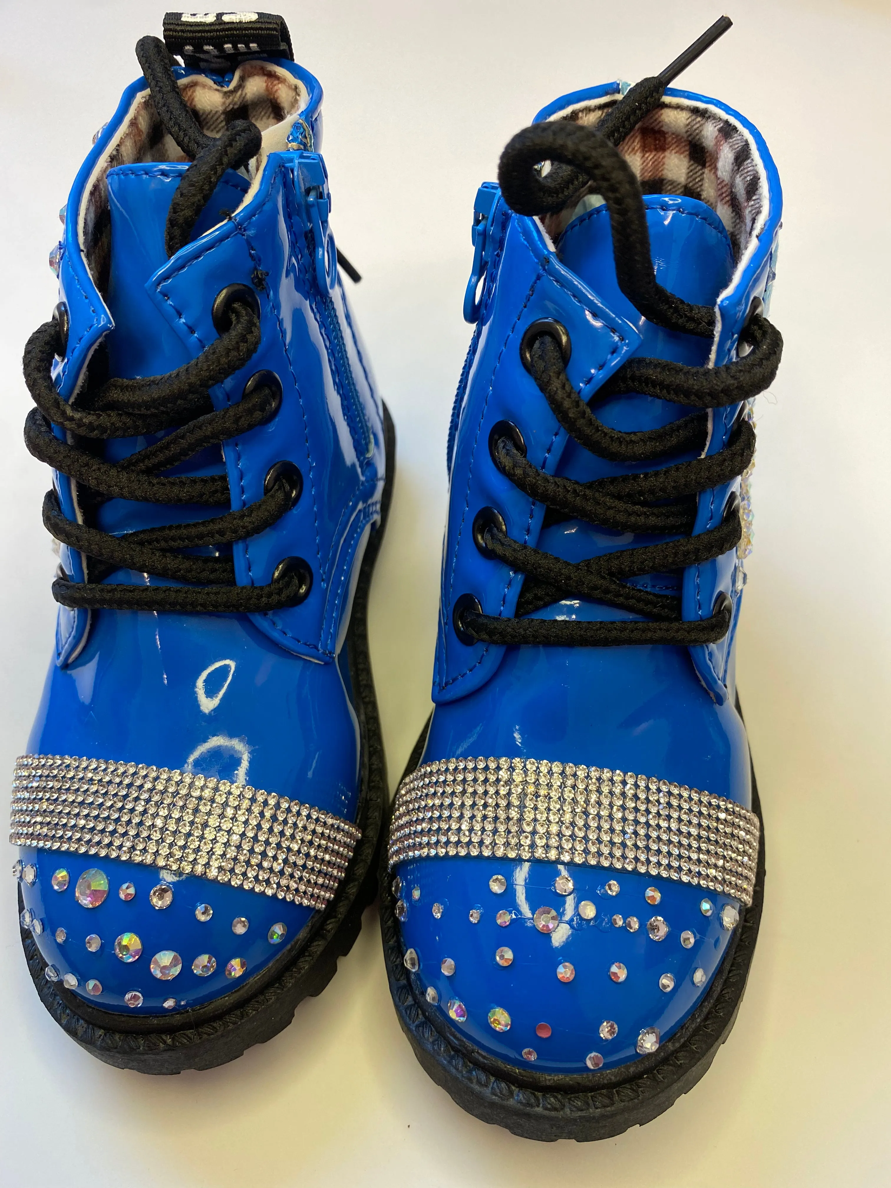 GIRLS BLUE SPECIAL ELEPHANTS CUSTOM BOOTS