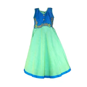 Green and Blue anarkali  for girls