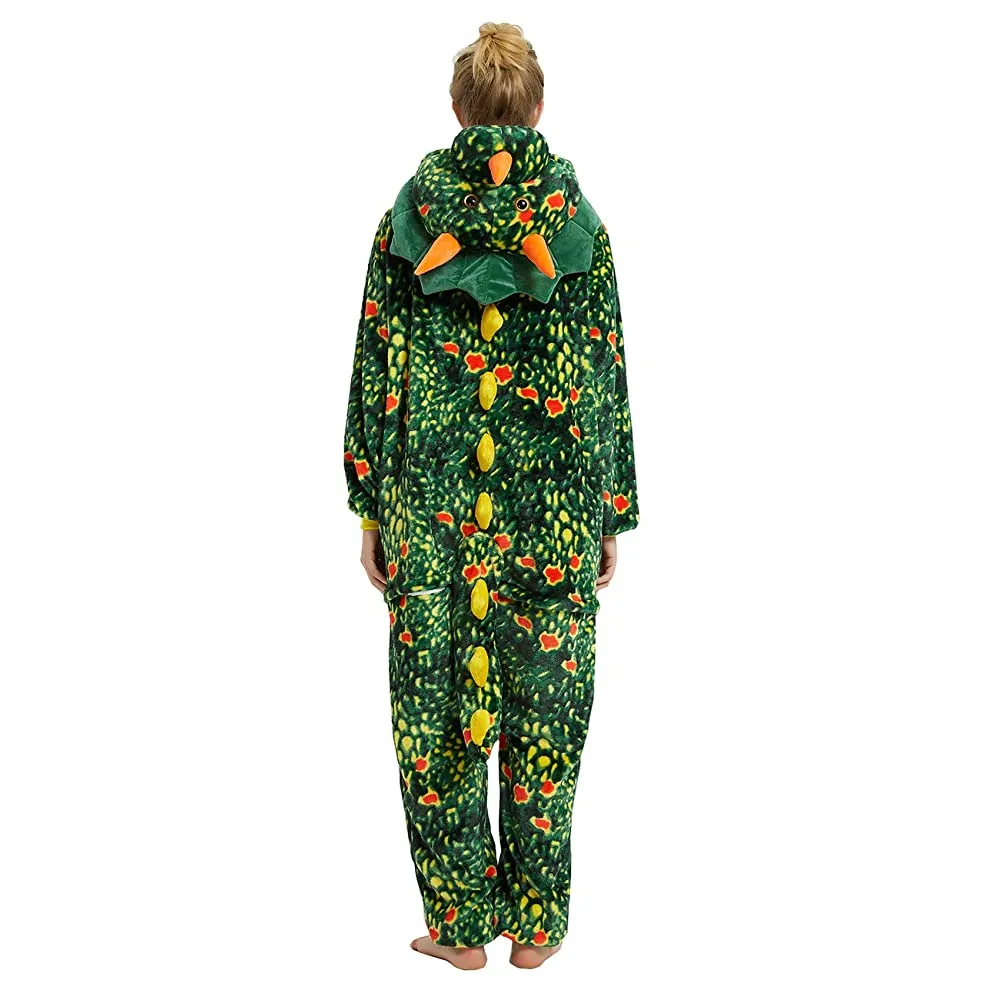 Green Triceratops Dinosaur Adult Onesie