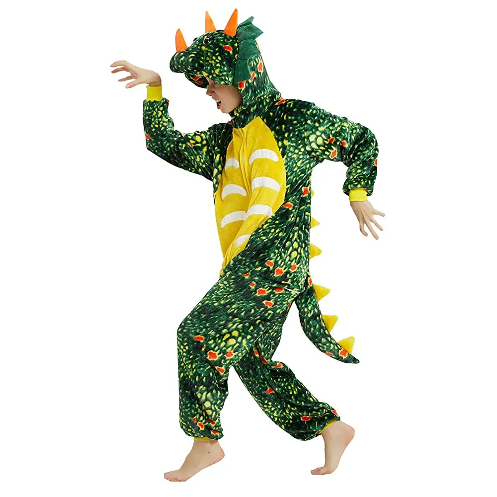 Green Triceratops Dinosaur Adult Onesie