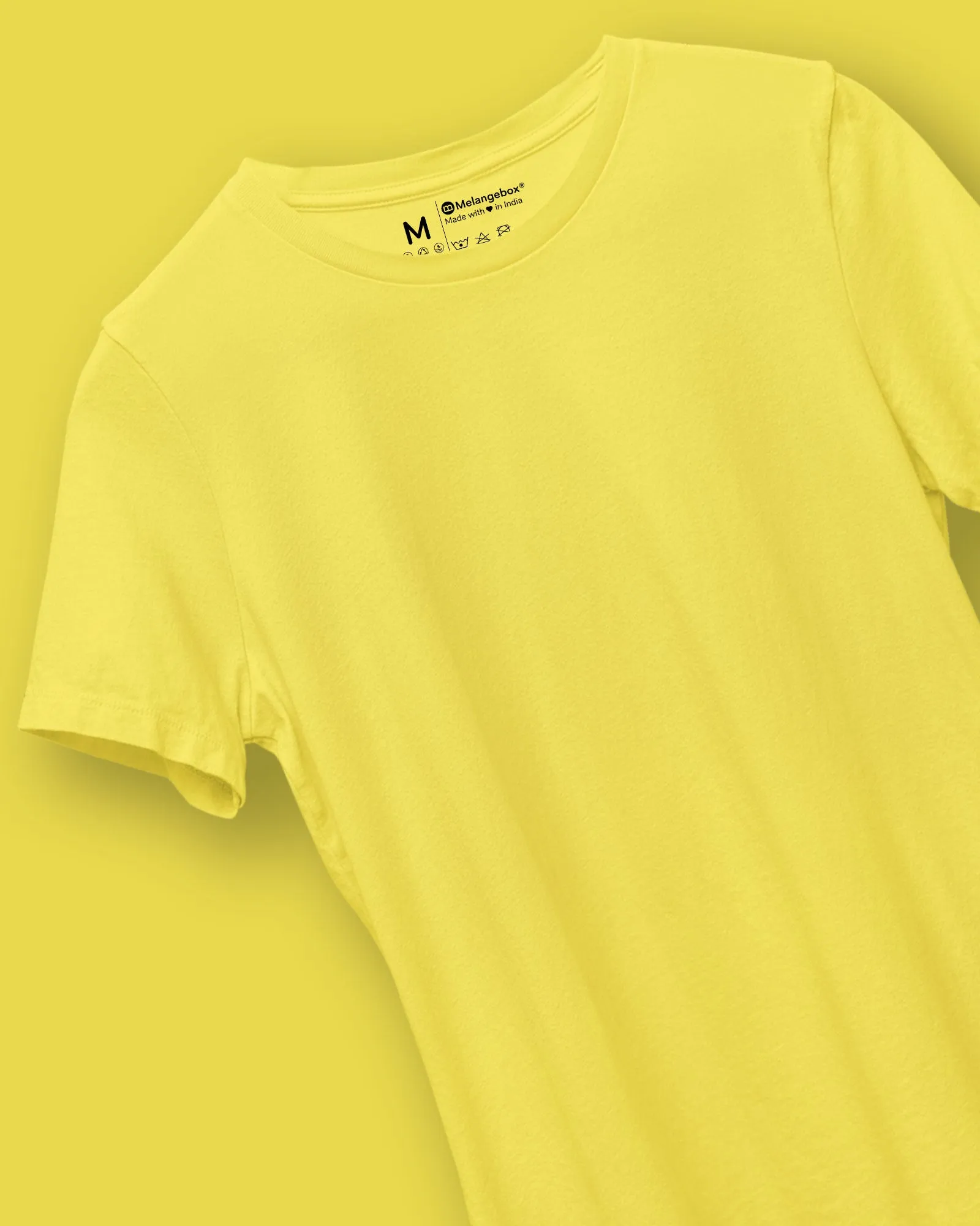 Half Sleeves Crew Neck: Gold Yellow