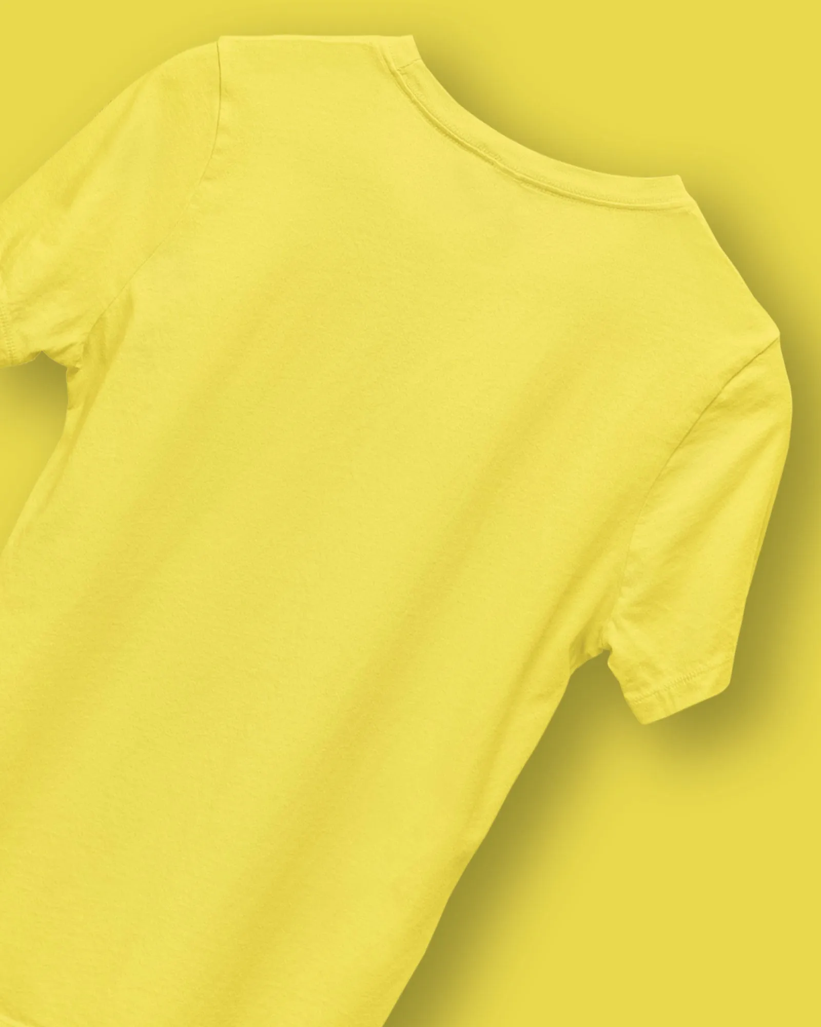 Half Sleeves Crew Neck: Gold Yellow