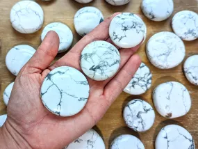 Howlite UFO Palm Stone