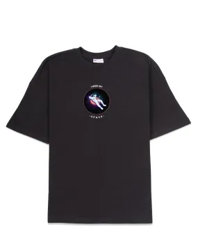 I Need Space Drop Shoulder Crew Neck: Black