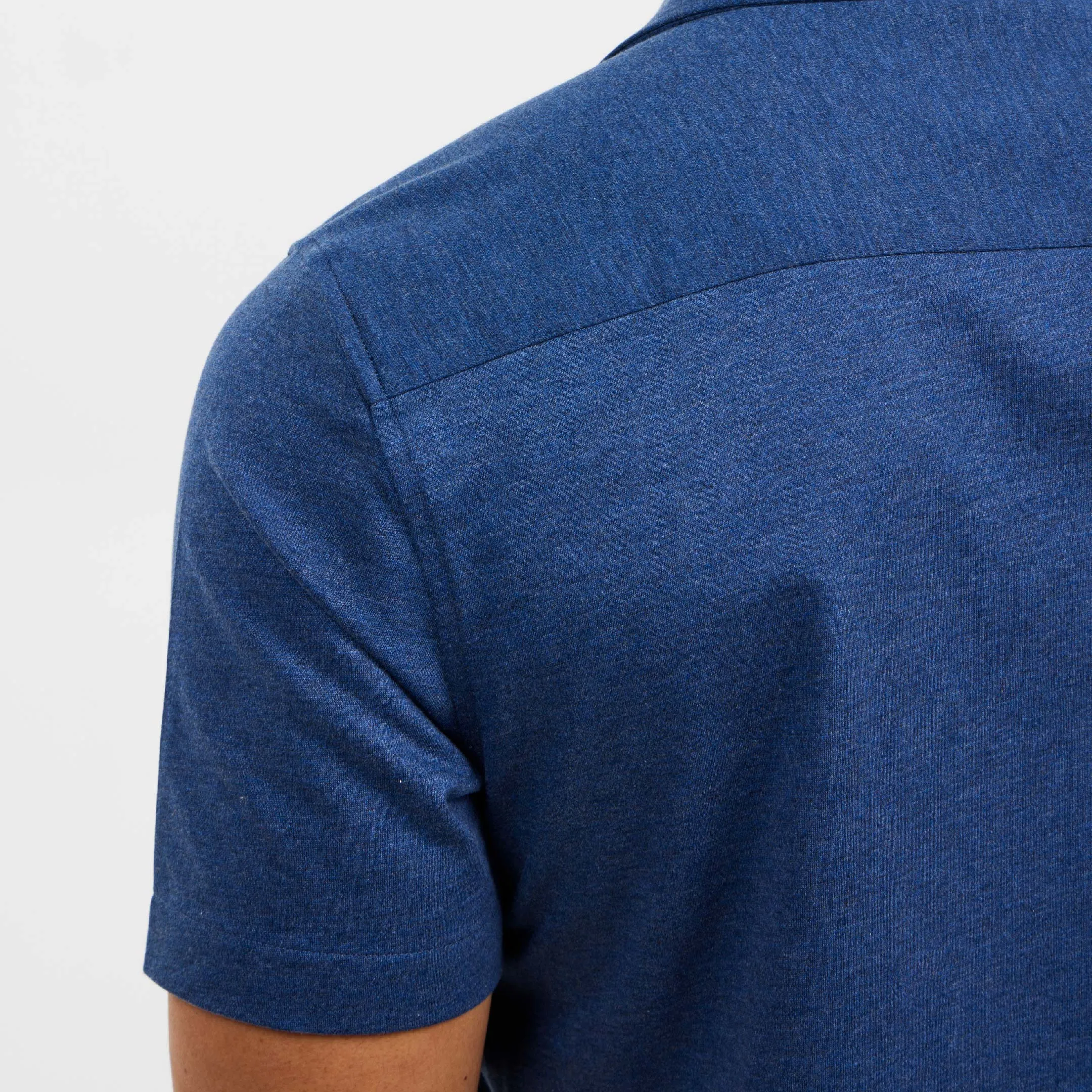 Indigo Mélange Short Sleeve Performance Stretch Shirt