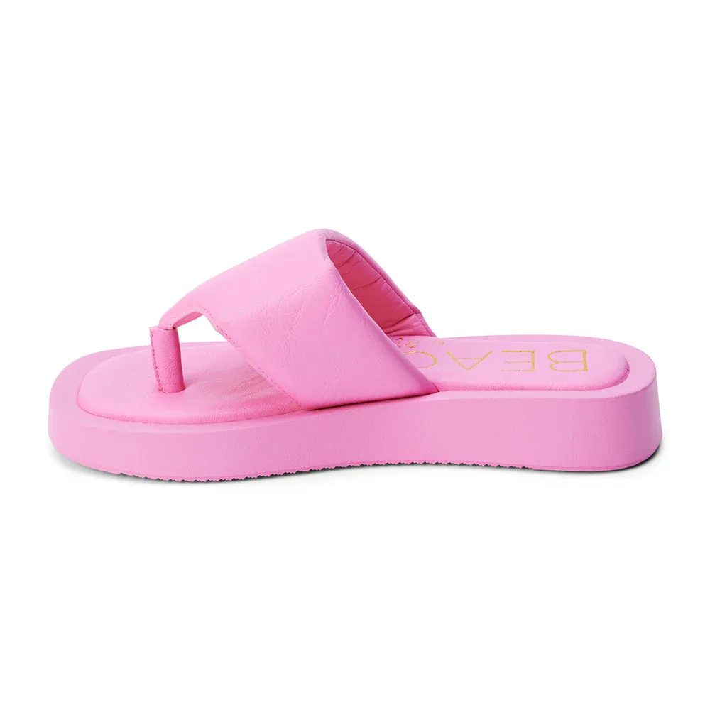 Izzie Thong Sandal in Hot Pink