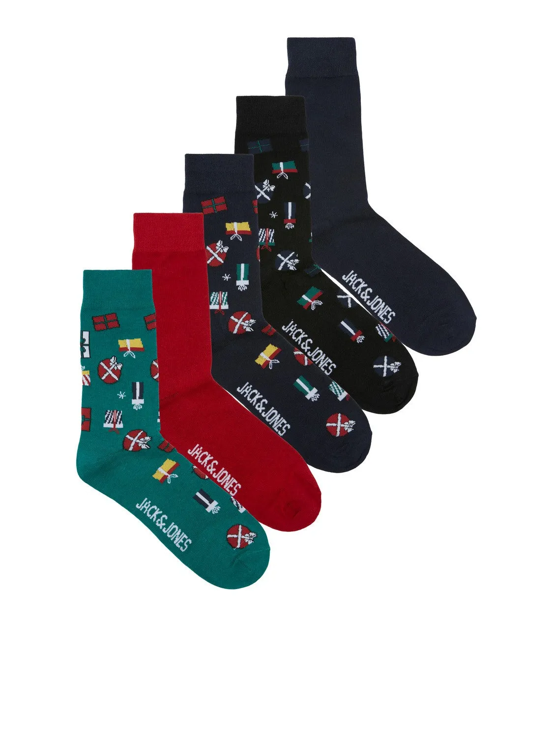 Jack & Jones 'JACXMAS' Christmas/ Xmas Sock (5-Pack)