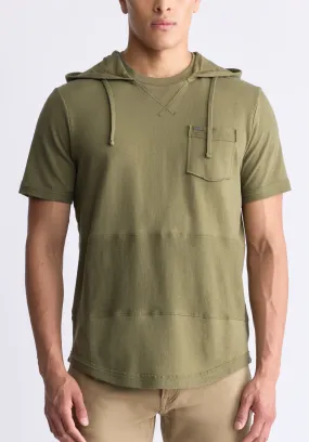 Katoni Men's Short-Sleeve Hooded T-Shirt, Burnt Olive - BM24524