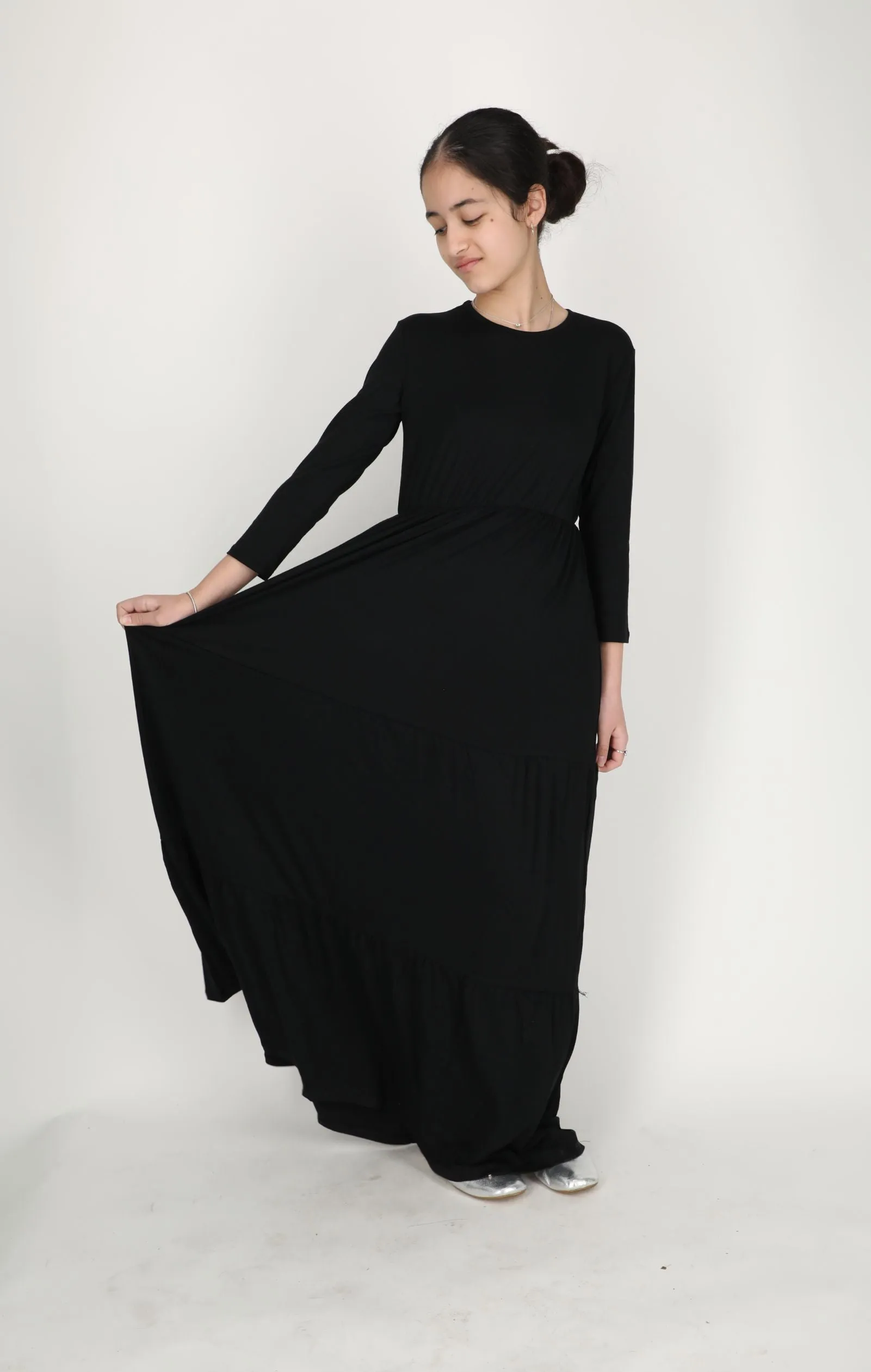 Kids Maxi Layers dress / Black