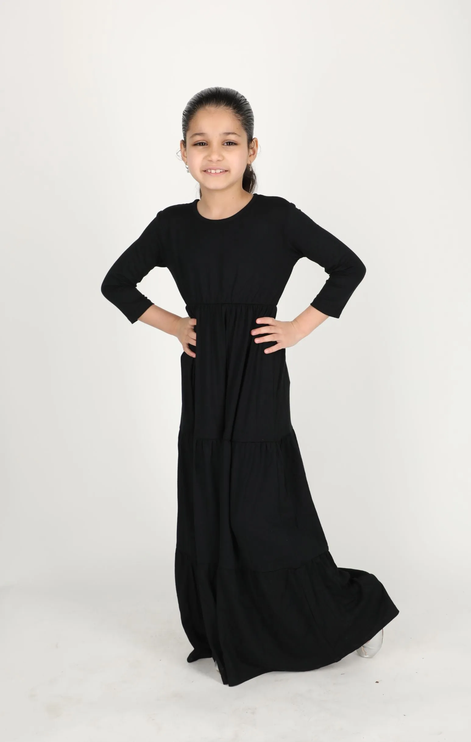 Kids Maxi Layers dress / Black