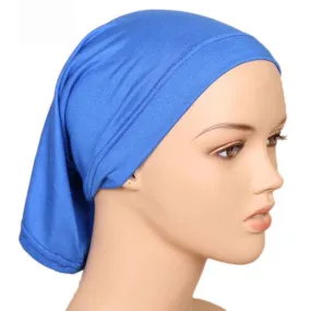 Lightweight Cotton Hijab Cap -Electric Blue